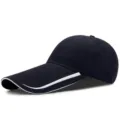 Navy blue outdoor baseball cap with extra long brim for sun protection and shade - Dark Blue