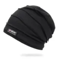 Gorro beanie plisado negro elegante para hombre y mujer, ideal para otoño e invierno - Talla única / Estilo 2 / Negro