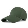 Large size olive green baseball cap with extended brim for outdoor sun protection. - M Adjustable 56-59cm / Army Green