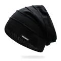 Gorro unisex de color negro con pliegues para deportes al aire libre en otoño e invierno - Talla única / Estilo 1 / Negro