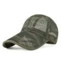Breathable military green camouflage full mesh baseball cap with extended sun protection brim - Standard Size Adjustable (55-59cm Circumference) / Camo - Full Mesh