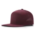 Cappellino da baseball bordeaux a tesa piatta traspirante con fori laser - 56-60cm (regolabile) / Borgogna