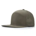 Cappello uomo verde oliva con visiera piatta e rete tagliata al laser per protezione solare all'aperto. - 56-60cm (regolabile) / Verde militare