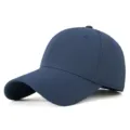Casquette de baseball classique bleu marine avec visière incurvée pour le sport - M (56-59cm) / Bleu foncé