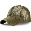 Verstelbare unisex camouflage honkbalpet met een uniek zeshoekig honingraatpatroon - Normale Maat Verstelbaar 56-59cm / Dichte Achterkant Alle Seizoenen / Legergroen Camo
