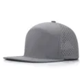 Cappello da baseball grigio a tesa piatta con pannelli posteriori traforati al laser - 56-60cm (regolabile) / Grigio scuro