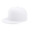 Plain white flat-brim hip-hop baseball cap designed for street style and sun protection. - Size 7 1/8 (57cm) / White