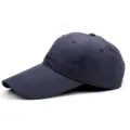 Gorra de béisbol azul marino de secado rápido con visera extra larga para el sol - L (59-62cm) / Secado Rápido Liso / Visera 11cm / Azul Marino Oscuro