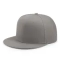 Cappello snapback grigio a tesa piatta, copricapo stile street hip hop minimalista per adulti - Grigio chiaro