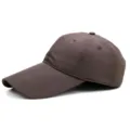 Gorra de béisbol marrón con visera extendida para protección solar, tela de secado rápido - L (59-62cm) / Secado Rápido Liso / Visera 11cm / Café