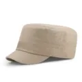 Klassische khakifarbene Military-Mütze mit kurzer Krempe und flachem Deckel-Design - Elastische Einheitsgröße Passt Ca 58CM Kopfumfang / Khaki