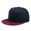 Cappellino snapback hip hop bicolore blu navy e bordeaux con visiera piatta - Amaranto & Blu Scuro