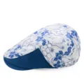 Atmungsaktive Netz-Lace-Baskenmütze mit blauem Blumenstickmuster für Frühjahr Sommer - Passend für 56-59cm Kopfumfang / 13239-color blue