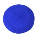 Premium classic wool beret hat in vibrant royal blue for autumn and winter fashion warmth - One Size (55-57cm) / Royal Blue