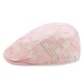 Leichte rosa gestreifte Netz-Baskenmütze mit atmungsaktivem Spitzendesign für Sommer - Passend für 56-59cm Kopfumfang / Gestreift-Rosa