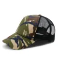 Ademende camouflage mesh trucker baseballpet met zwart net en zonbescherming klepontwerp - Verstelbaar (55-59cm) / Camouflage - Kleur 7