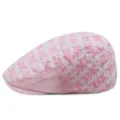 Rosa Frühjahr Sommer Spitze Blume Schiebermütze, atmungsaktives Mesh Sonnenhut Barett - Passend für 56-59cm Kopfumfang / Square embroidery-pink