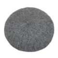 Classic solid grey wool beret hat for women with retro french painter style design - Marl Grey