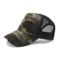 Camouflage trucker pet met zwart gaas voor ademende zonbescherming tijdens de zomer - Verstelbaar (55-59cm) / Camouflage - Kleur 15