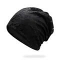 Elegante berretto in pizzo nero a fiori per donna, cappello leggero e traspirante - Taglia unica / Stile 13 / Nero