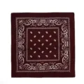 Bandana cuadrada granate con diseño de cachemira, pañuelo clásico de hip hop para todos - Granate