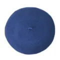 Classic wool beret hat in dark blue for women's winter fashion and warm headwear - Sapphire Blue