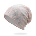 Berretto alla moda in pizzo rosa da donna con fodera grigia traspirante stile casual chic - Taglia Unica - Elastico / Stile 10 / Rosa