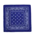 Bandana azul clásica con patrón de cachemira bufanda cuadrada para moda hip hop - Azul Real