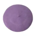 Classic vintage purple wool beret hat for women, warm knitted painter cap winter variant - Light Purple