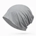 Bonnet ample en coton fin et respirant pour hommes et femmes en gris clair - Taille unique / Gris Clair