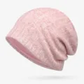 Gorro beanie fino y transpirable con rayas rosas para verano y primavera, unisex - Estilo de Parte Superior Cerrada / Talla única / Rosa