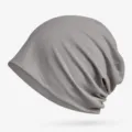 Bonnet slouchy en coton fin doux et respirant gris clair pour hommes et femmes confortable - Taille unique / Gris clair