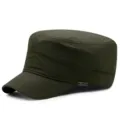 Breathable army green military style flat top cap for men sun protection outdoors - Standard Size (56-59cm) / Quick Dry Style / Army Green