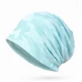 Berretto in maglia traforata traspirante celeste, cappello estivo casual da donna leggero - Taglia Unica (Elasticizzata) / Mimetico / Azzurro