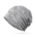 Berretto in maglia grigio traspirante con design slouchy per il tempo libero estivo - Taglia Unica (Elasticizzata) / Mimetico / Grigio chiaro