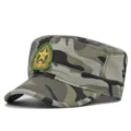 Cappello mimetico a testa piatta con toppa militare ricamata con stella verde - Regolabile (56-60cm) / Stile 15 - Mimetico