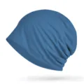 Bonnet slouchy bleu en coton léger, bonnet de nuit unisexe respirant et enveloppant - Taille unique / Bleu sarcelle