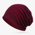Berretto bordeaux traspirante a nido d'ape per donna, cappello estivo leggero in cotone - Taglia Unica (Elasticizzata) / Stile Traforato - Rosso Vino