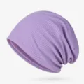 Berretto traspirante in rete viola da donna, cappello slouch leggero per l'estate - Taglia Unica (Elasticizzata) / Stile Traforato - Lilla