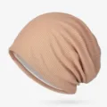 Berretto a turbante traspirante in maglia a nido d'ape da donna in rosa pallido - Taglia Unica (Elasticizzata) / Stile Traforato - Cachi