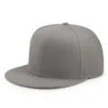 Gorra de béisbol hip hop gris con visera plana ajustable para hombres y mujeres - Talla Adulto (56-60cm) / Gris claro