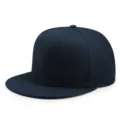 Gorra de béisbol snapback clásica en azul marino con visera plana y ajustable - Talla Adulto (56-60cm) / Azul marino