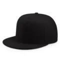 Gorra de béisbol hip-hop clásica en negro sólido con visera plana ajustable - 56-60cm / Negro Puro