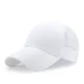 Casquette de baseball en maille blanche respirante pour hommes et femmes, protection solaire - 56-59cm (Réglable) / Blanc
