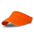Orange athletic sun visor hat with white trim for outdoor sports, tennis and golf - One Size Adjustable (56-59CM) / Orange