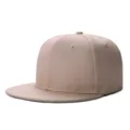 Gorra hip-hop clásica beige lisa con visera plana para un estilo urbano y baile callejero - Talla adulto ajustable, para circunferencia de cabeza de 56-60 cm / Caqui