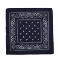 Bandana cuadrada azul marino con estampado de amebas para estilo hip-hop y urbano - Azul marino