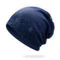 Berretto in pizzo floreale blu scuro traspirante ed elegante per donna in stile casual turban - Taglia Unica - Elastico / Stile 9 / Blu navy