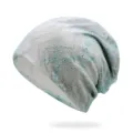 Berretto in pizzo a fiori da donna, turbante traspirante e alla moda per il tempo libero - Taglia Unica - Elastico / Stile 12 / grigio bluastro