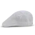 Weißes, atmungsaktives Spitzen-Mesh-Baskenmütze mit floralem Muster für den Sonnenschutz. - Passend für 56-59cm Kopfumfang / Sequin style-white